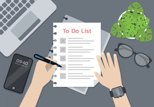 to do list in the morning