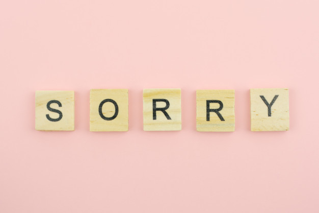 Sorry-on-pink-background